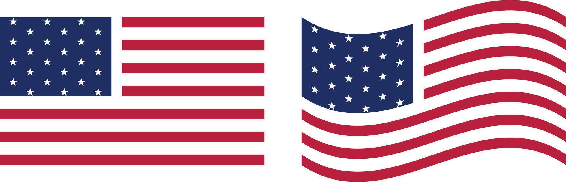 American flag icon illustration. American flag symbol. A symbol of the United states. vector