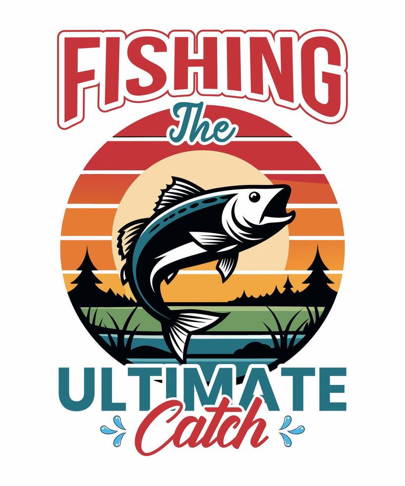 Fishing the ultimate catch vector