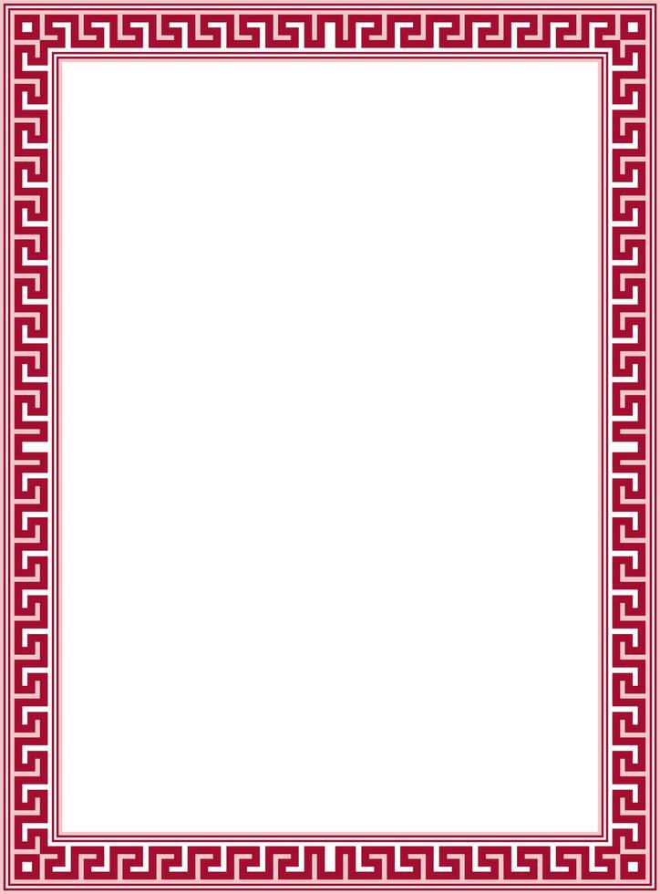 colored classic Greek square ornament. Rectangle of Ancient Greece and Roman Empire. Byzantine painting of walls, floors and ceilings. Decoration of European palaces. vector