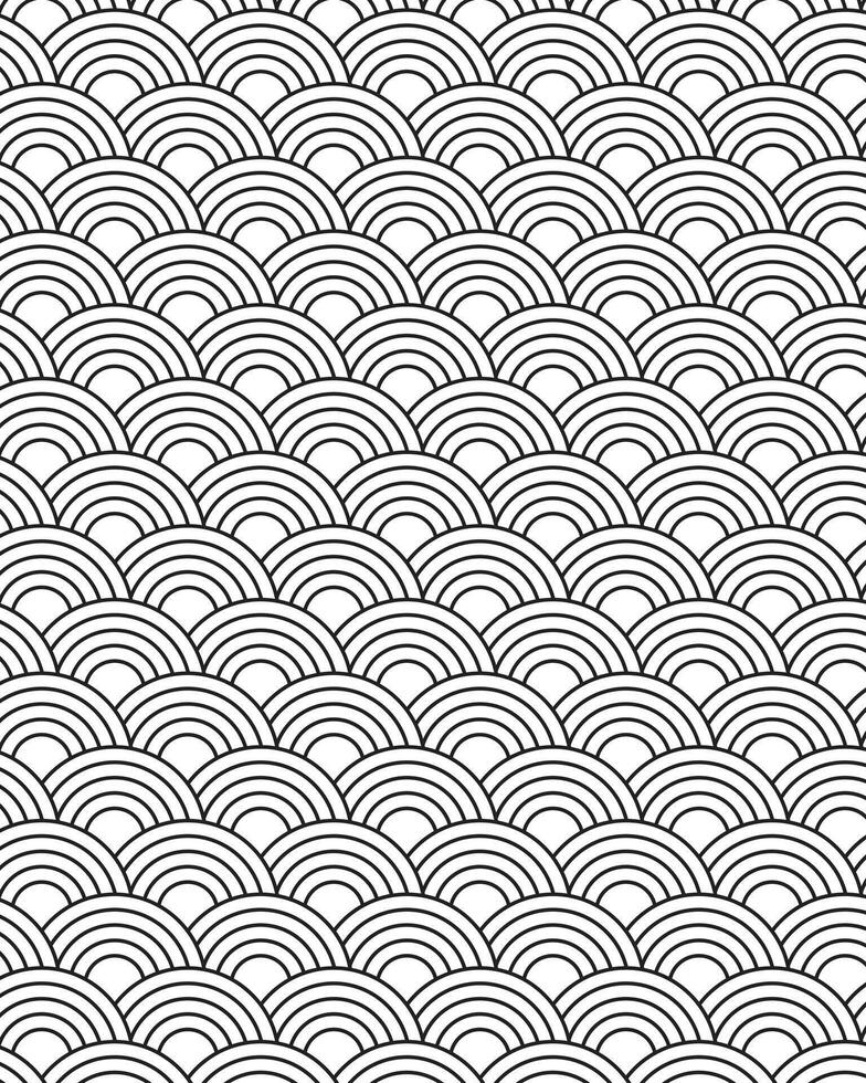 Black and white wallpaper japanese cloud pattern vector
