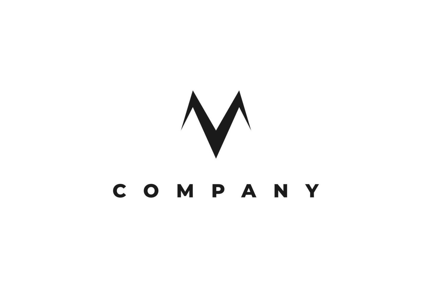 modern m and v goat head logo vector