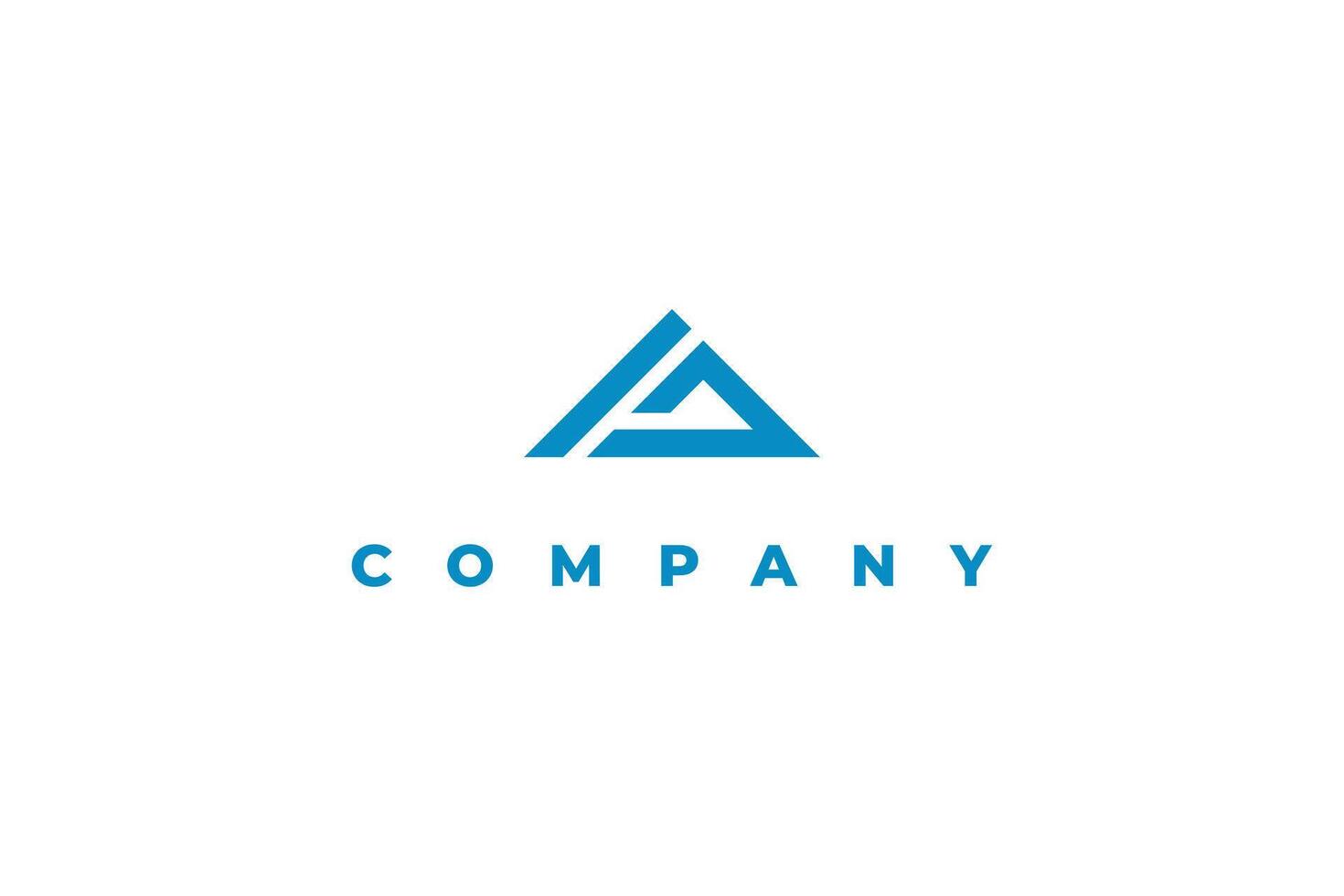 creative mountain and letter a logo vector