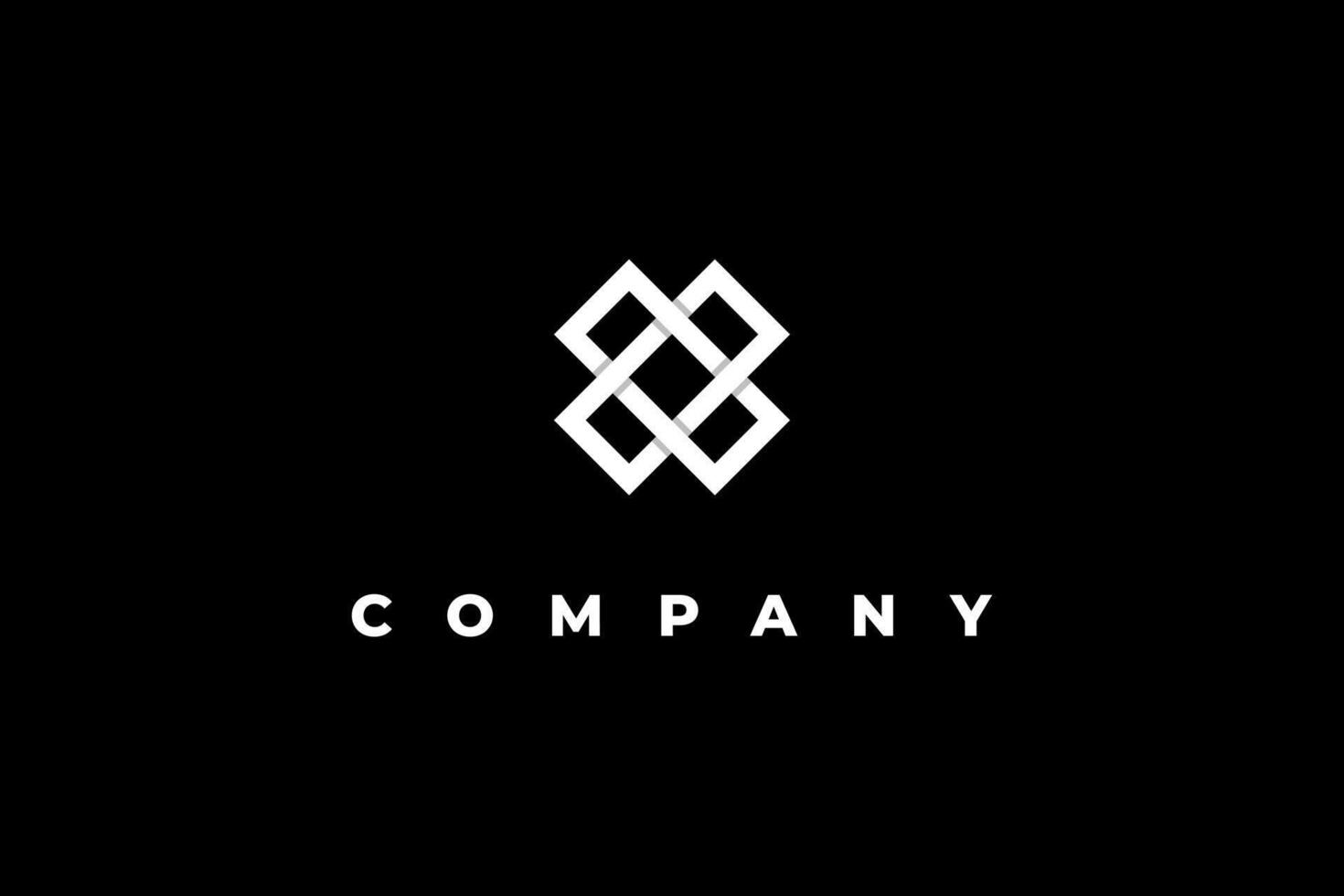 modern x and flower logo in square shape vector