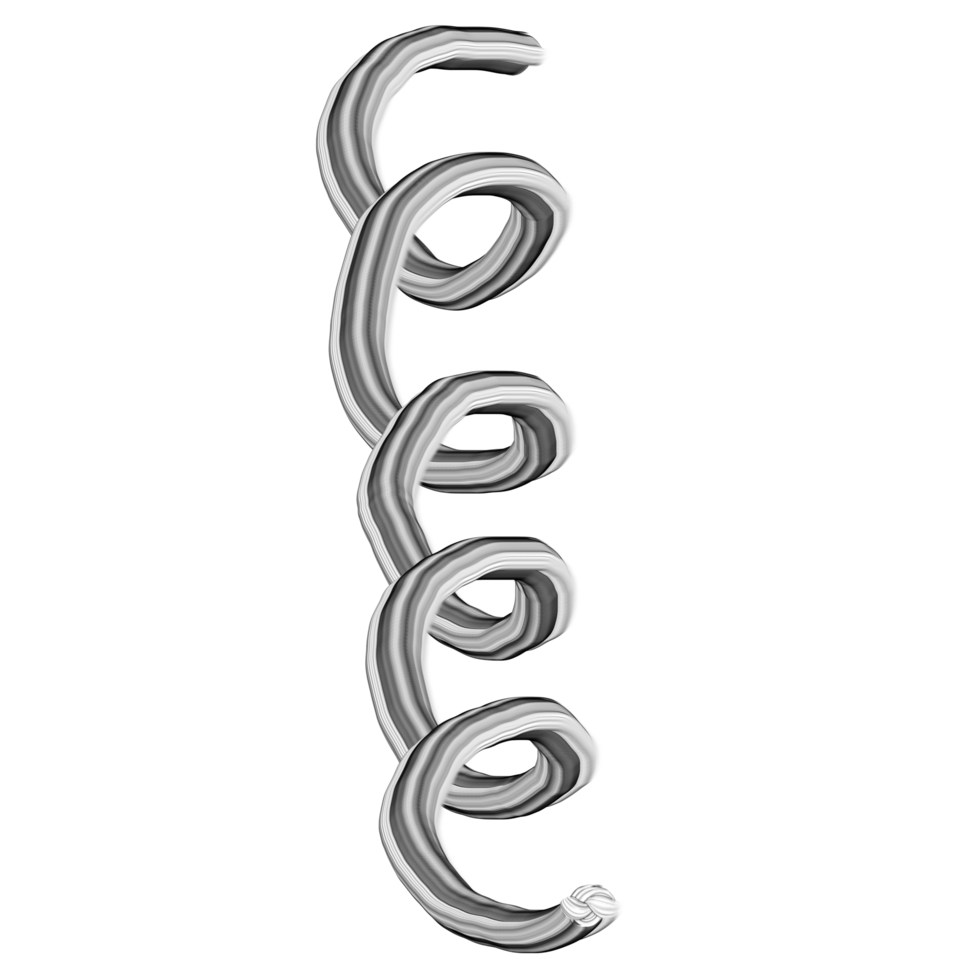 a spiral metal wire on a transparent background png
