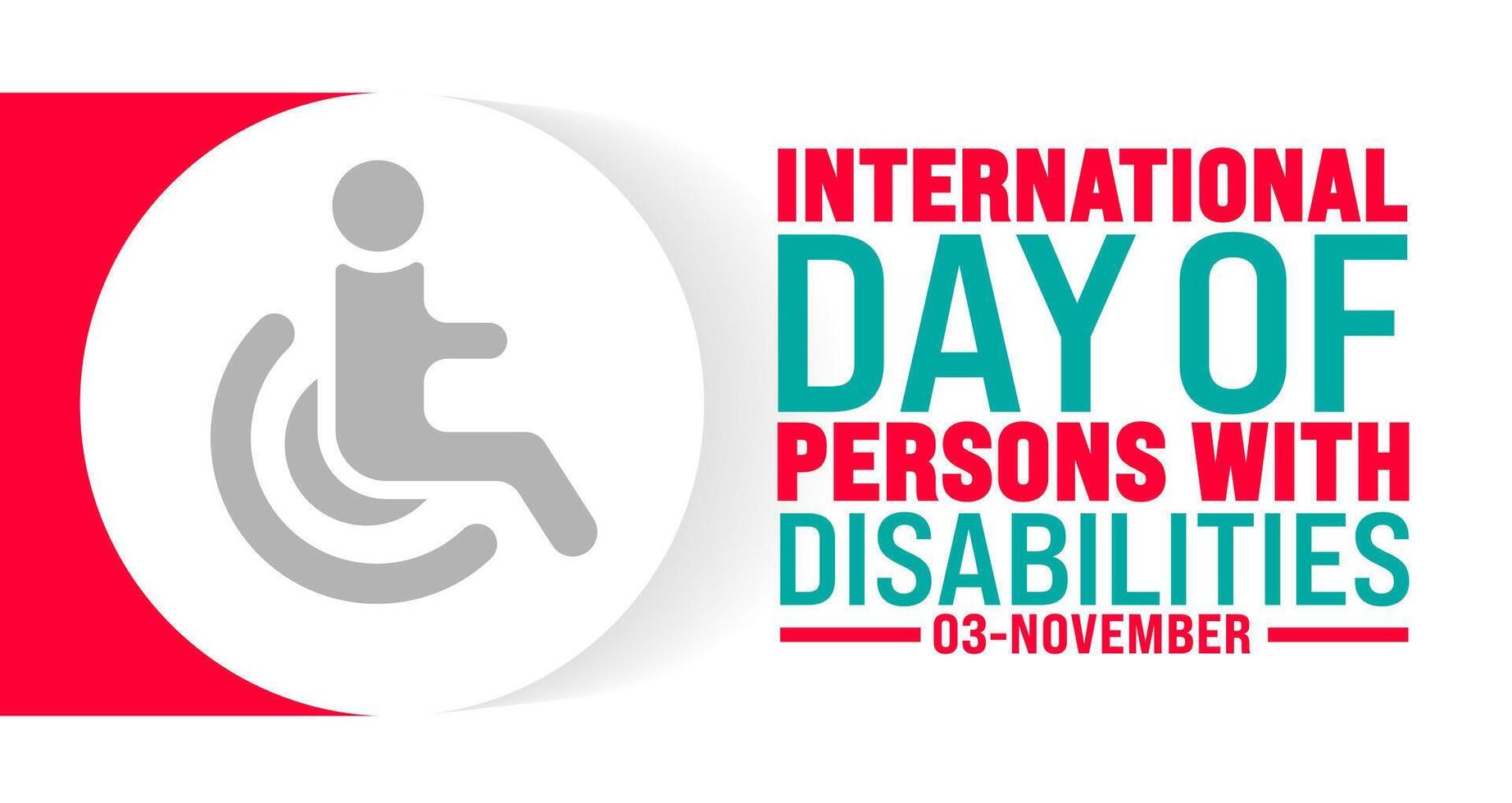 International Day of Persons with Disabilities background, banner or poster design vector