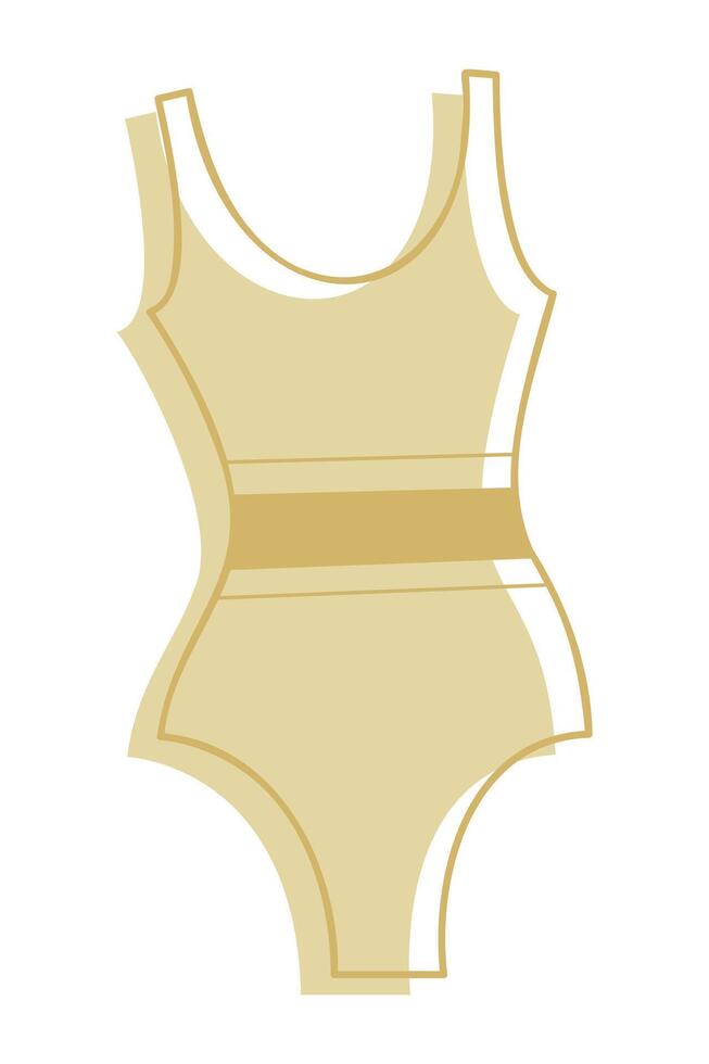 One-piece swimsuit color. Clip art for your projects. vector