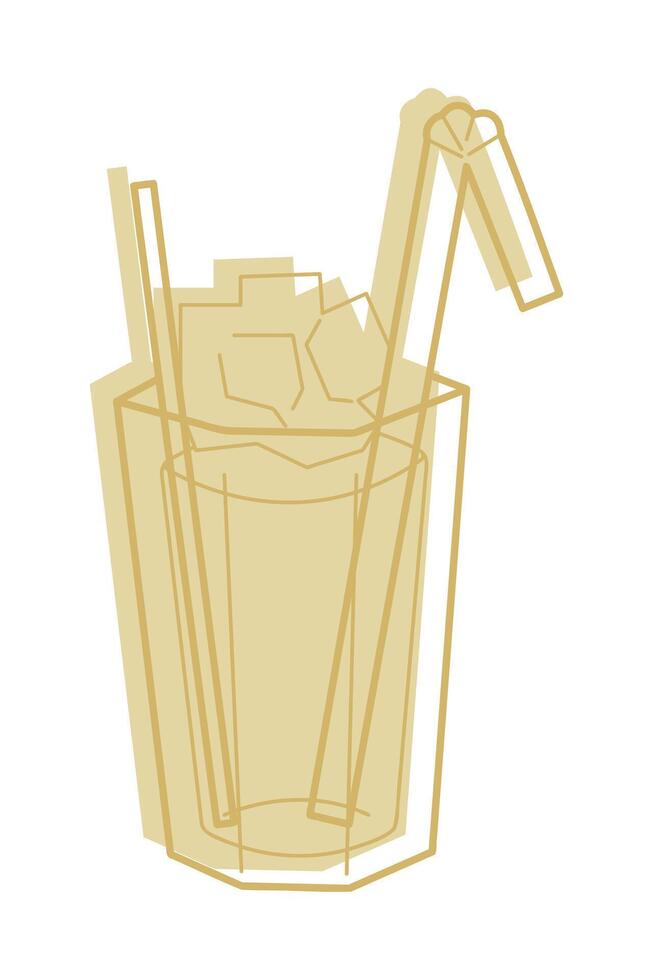 Glass of cocktail color. Clip art for your projects. vector