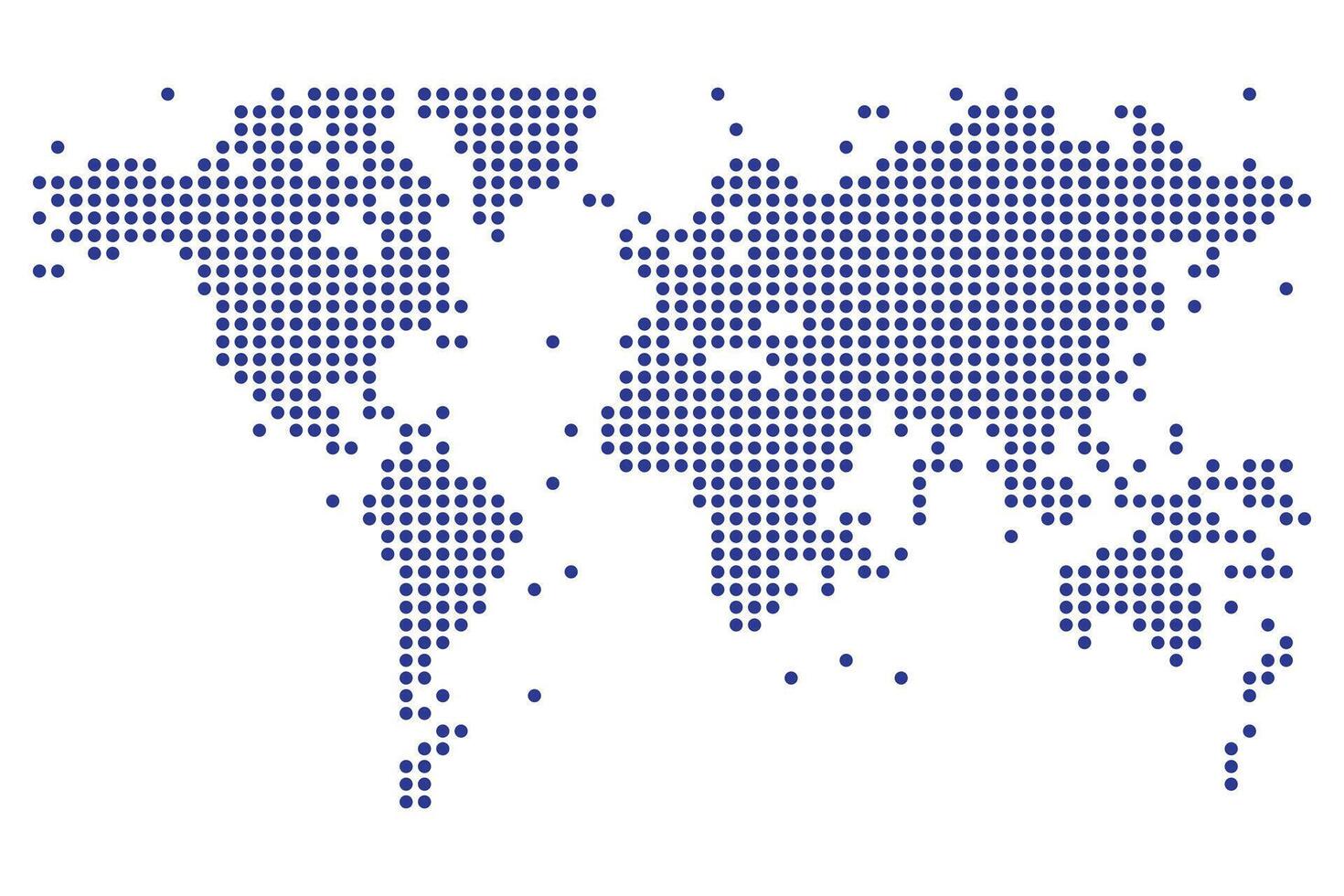 Realistic Dotted World Map Design Just in Dotted Map Format vector
