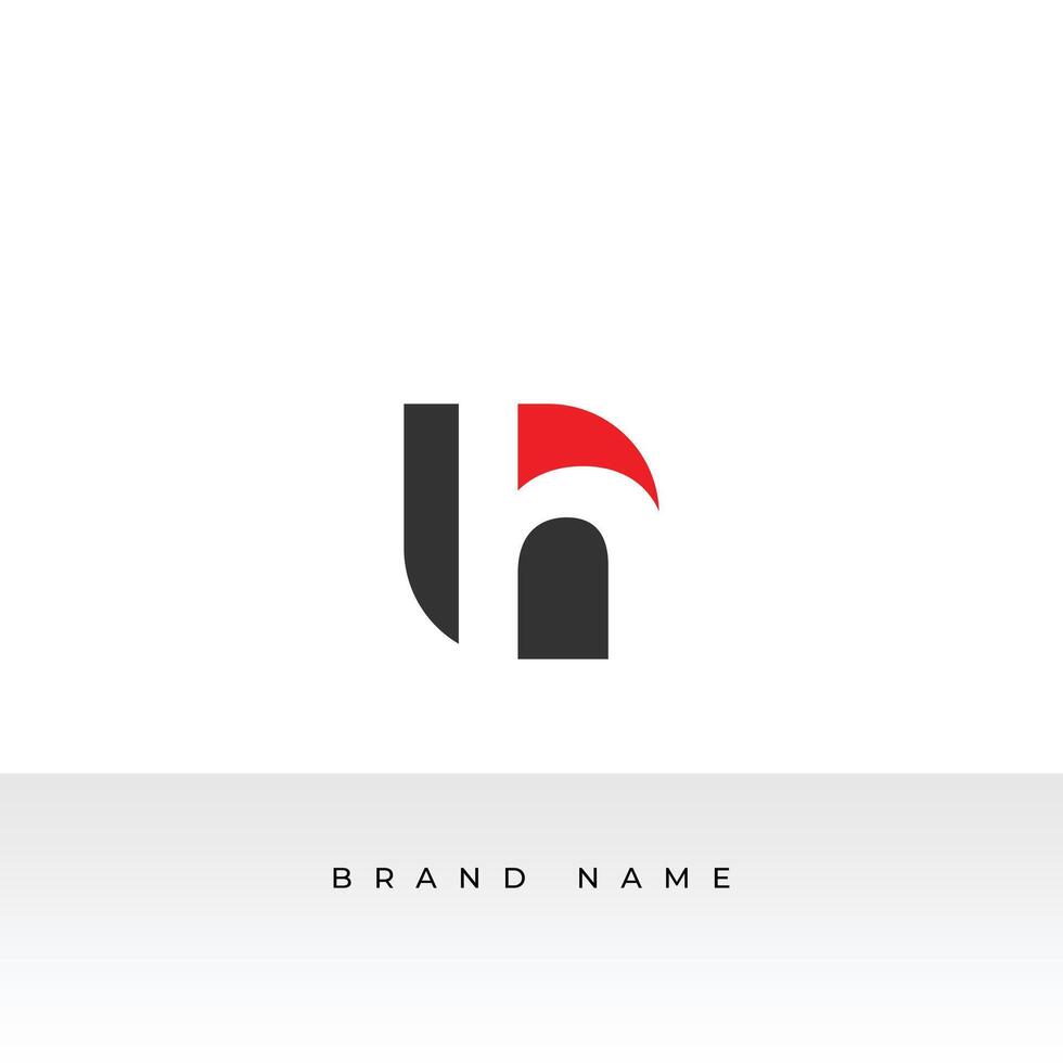 H Logo with Initial Letter H Style isolated on Dual Background vector