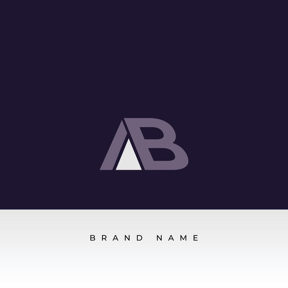 AB letter logo design icon template with white background vector