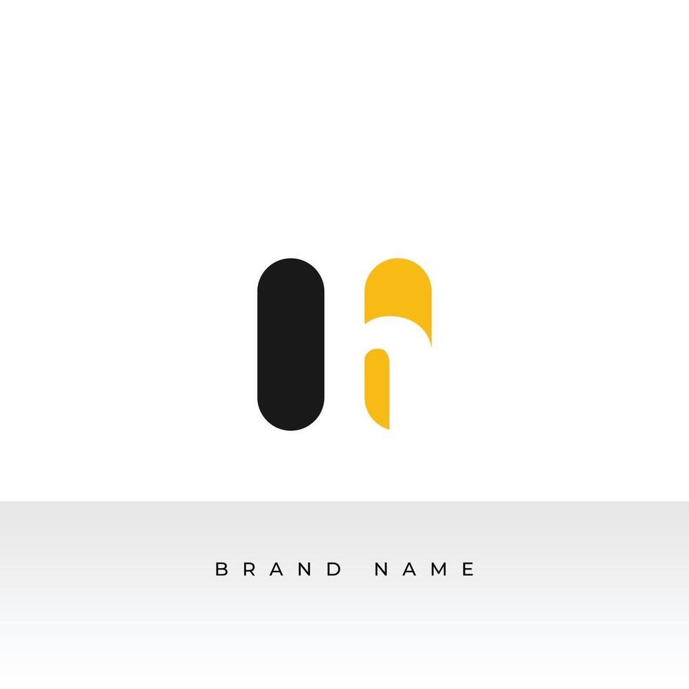 H Style isolated on Dual Background. Usable for Real Estate, Construction, Architecture and Building Logos. Flat Logo Design Template vector