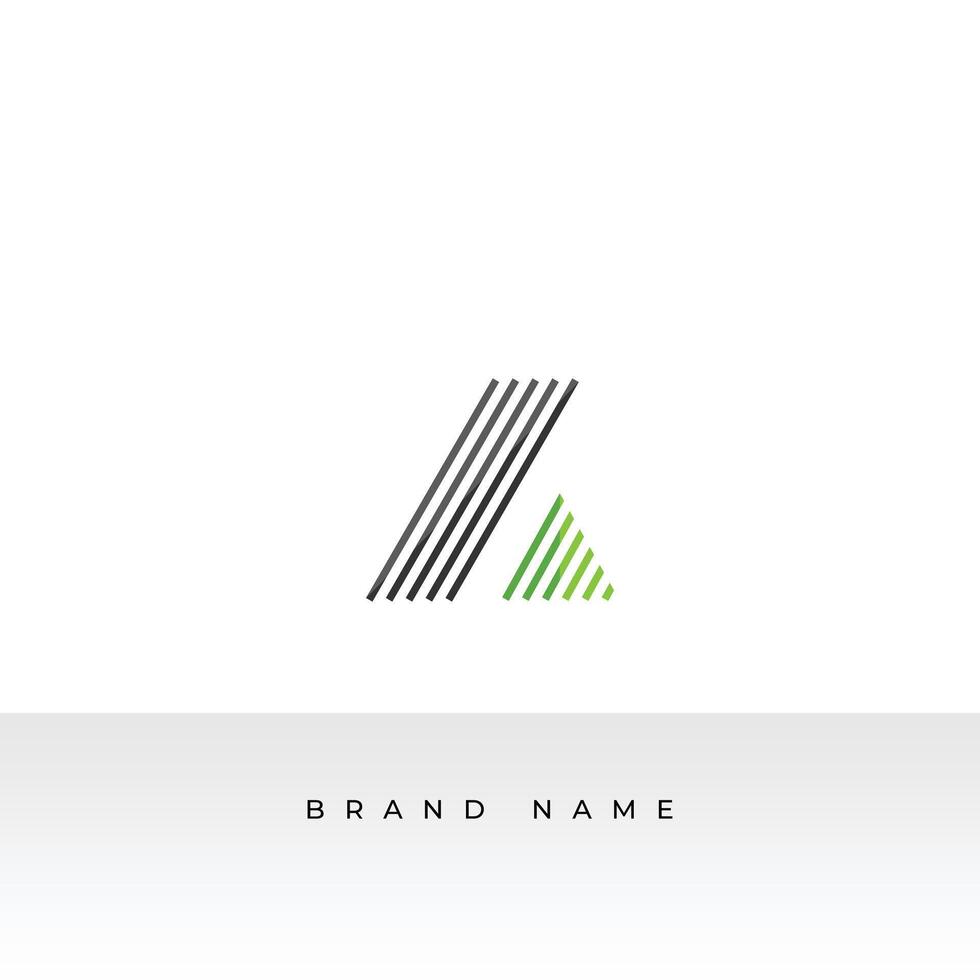 L letter logo combine with letter L logo template with green vector