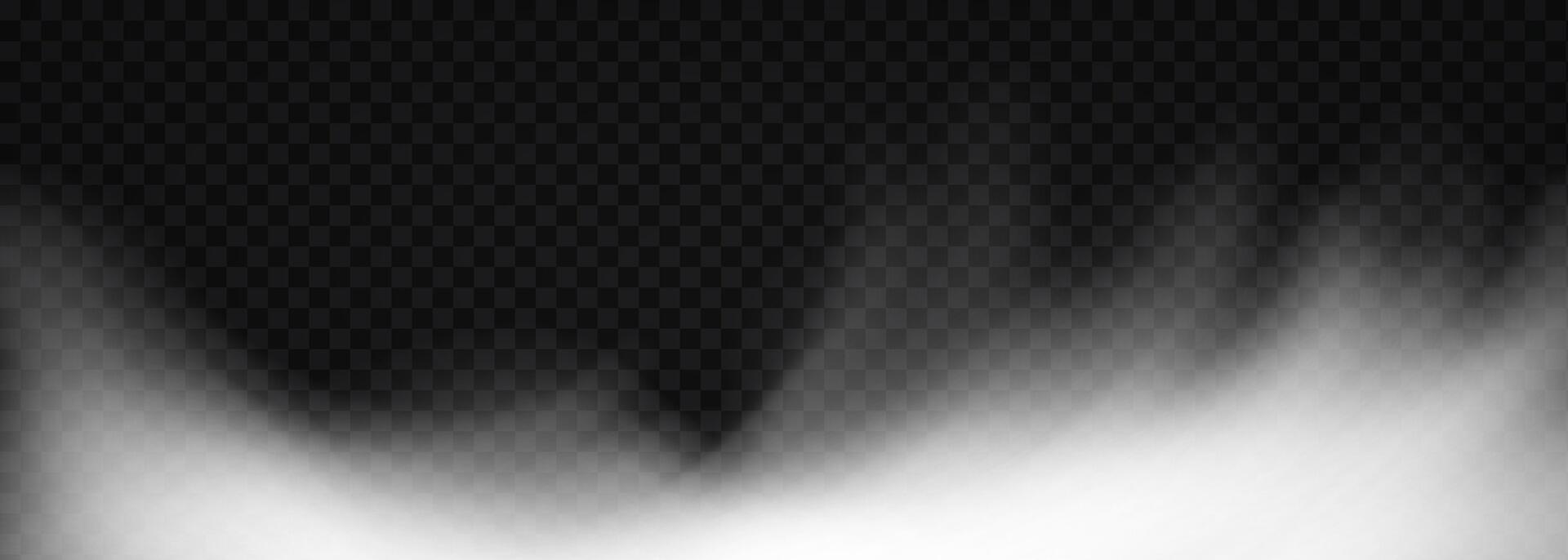 Abstract white smoke on black background vector
