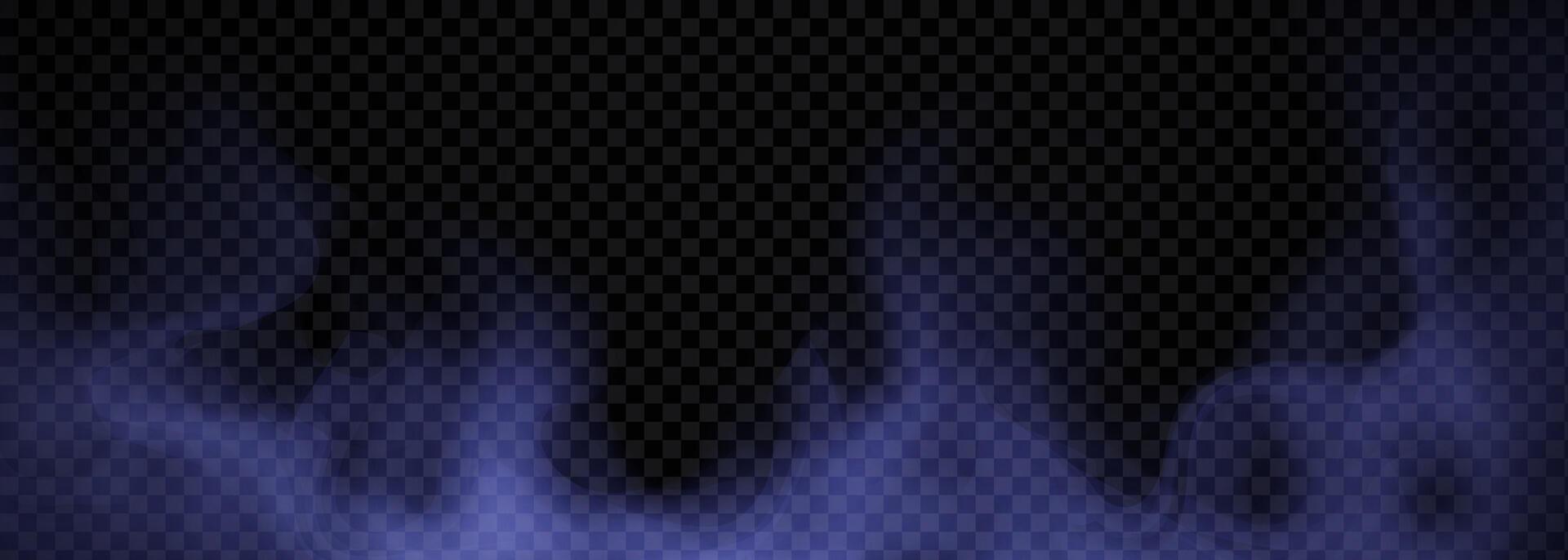 Blue flame on a black background vector