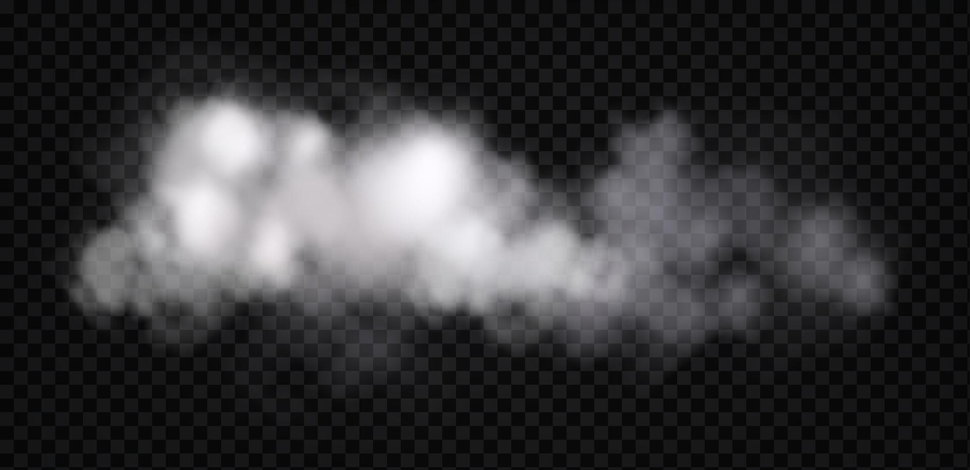 A white cloud on a black background vector
