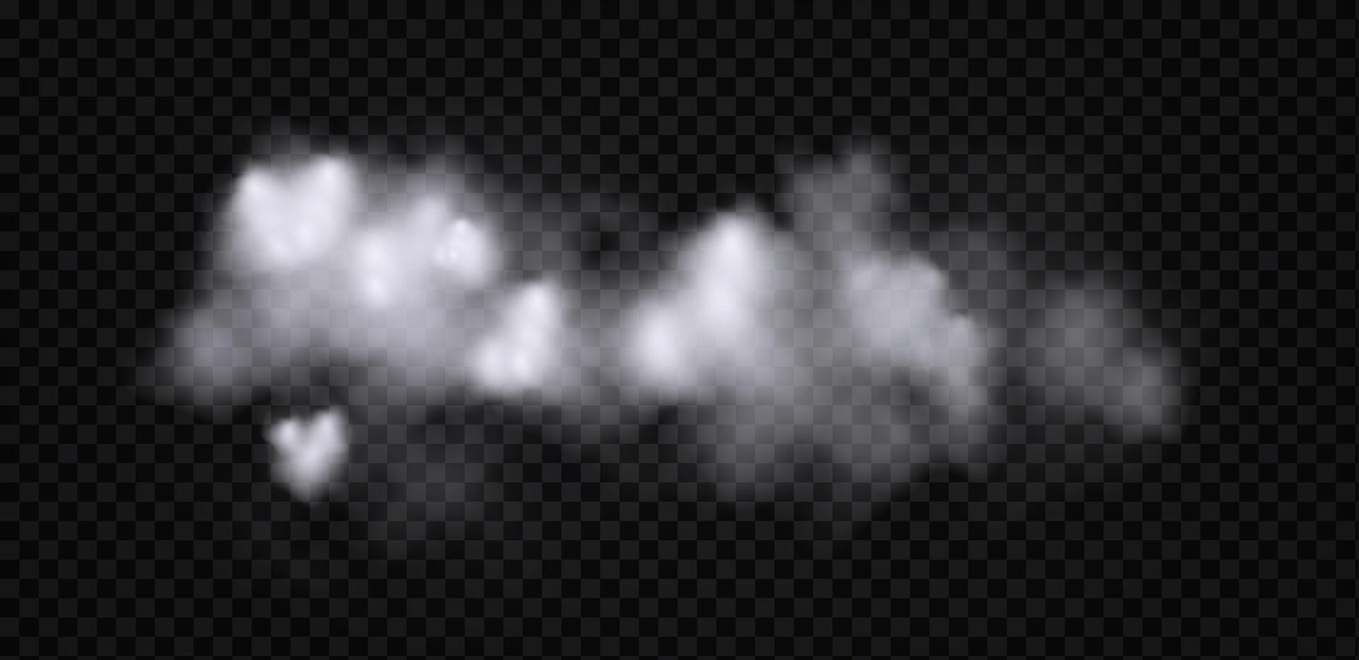 White smoke on a black background vector