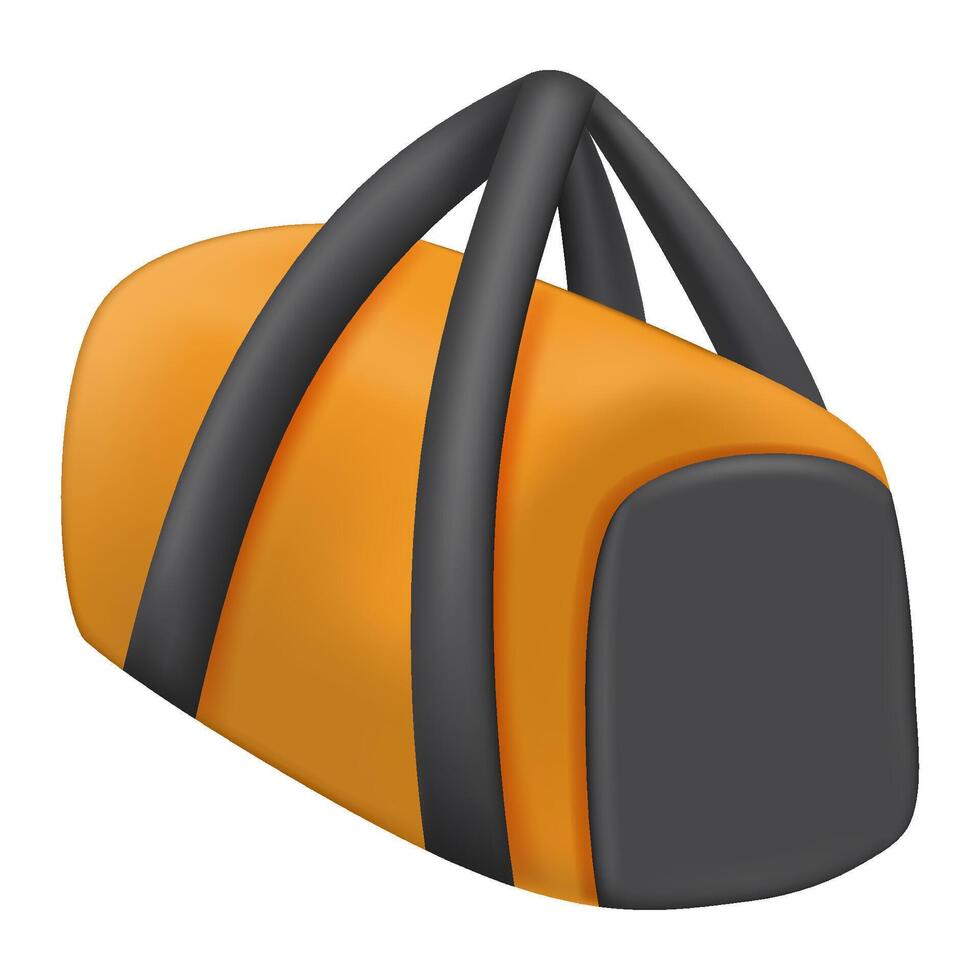 3D Sport bag on white background vector