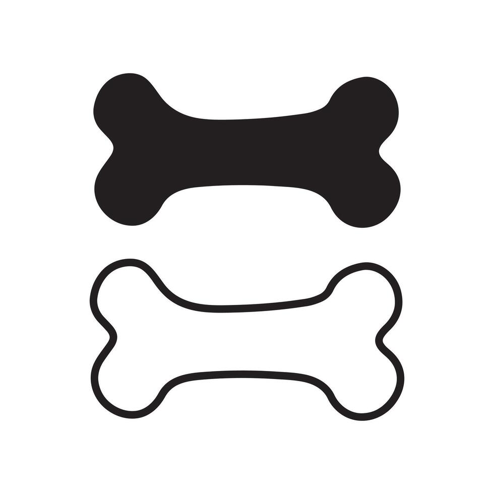 Illustrations of Dog Bone Icon Set vector