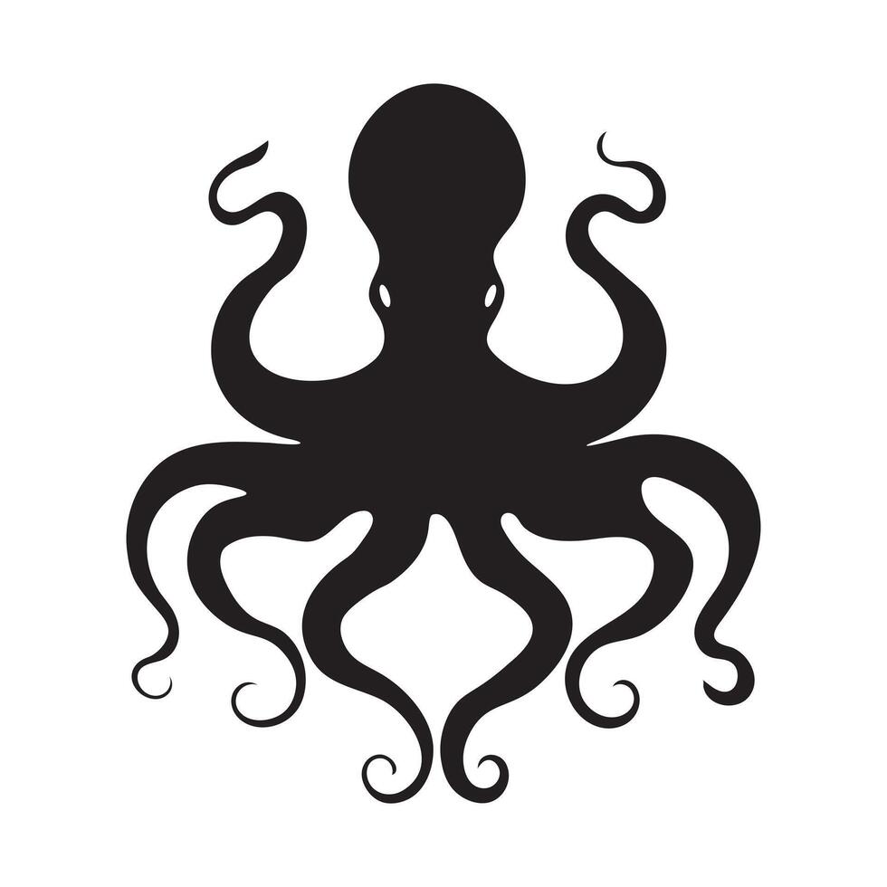 Abstract Sea Octopus Icon Artwork Design vector