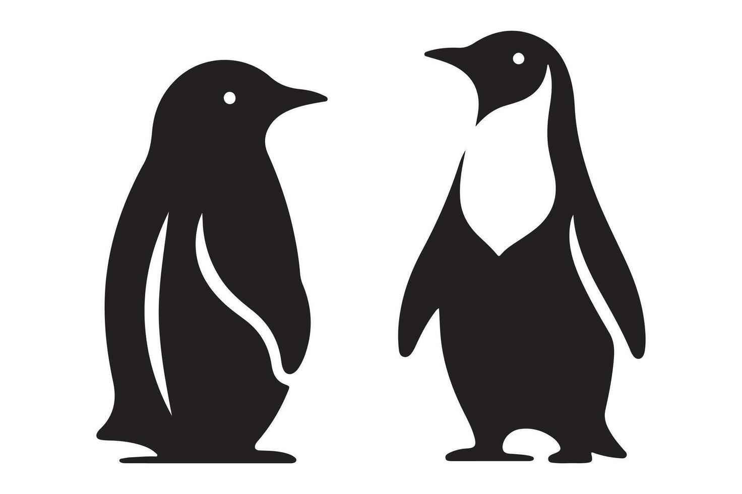 Abstract Penguin Silhouette Modern Art of Wildlife vector
