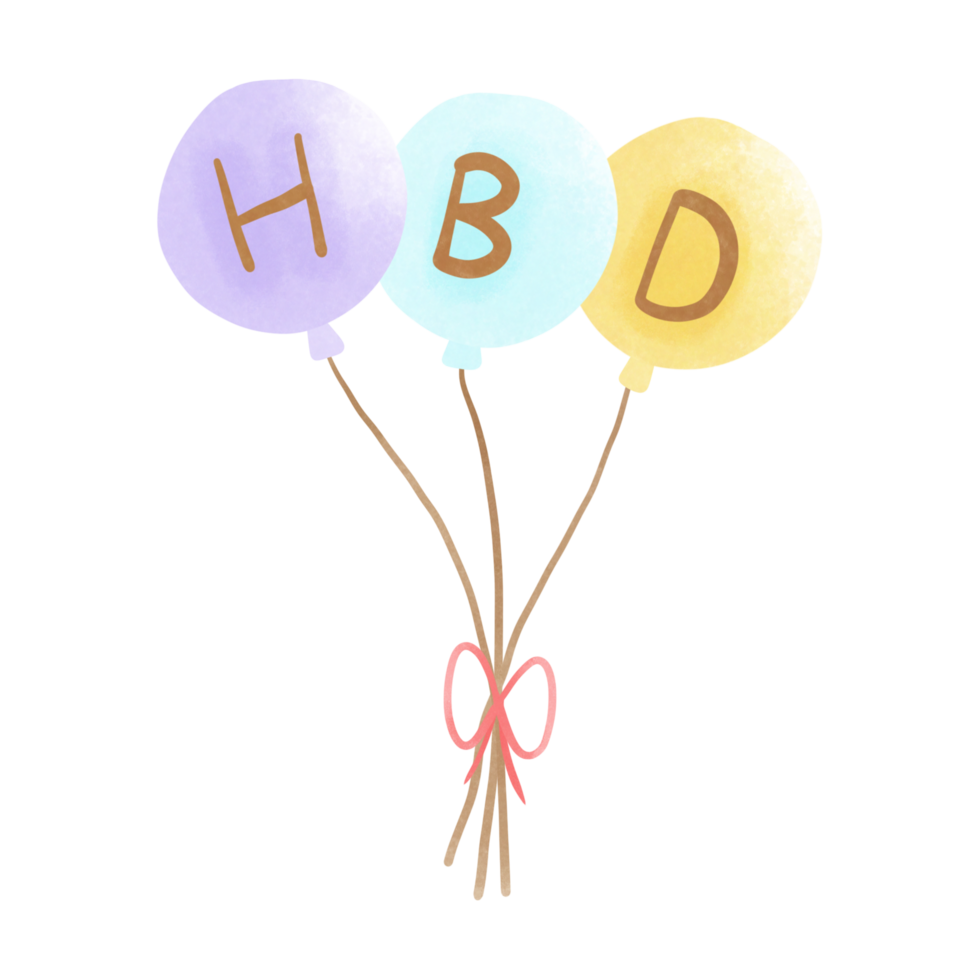 balloon with happy birthday word png
