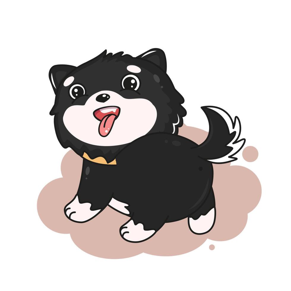 Cute doggy kawaii illustration. Animal kawaii dog Characters vector