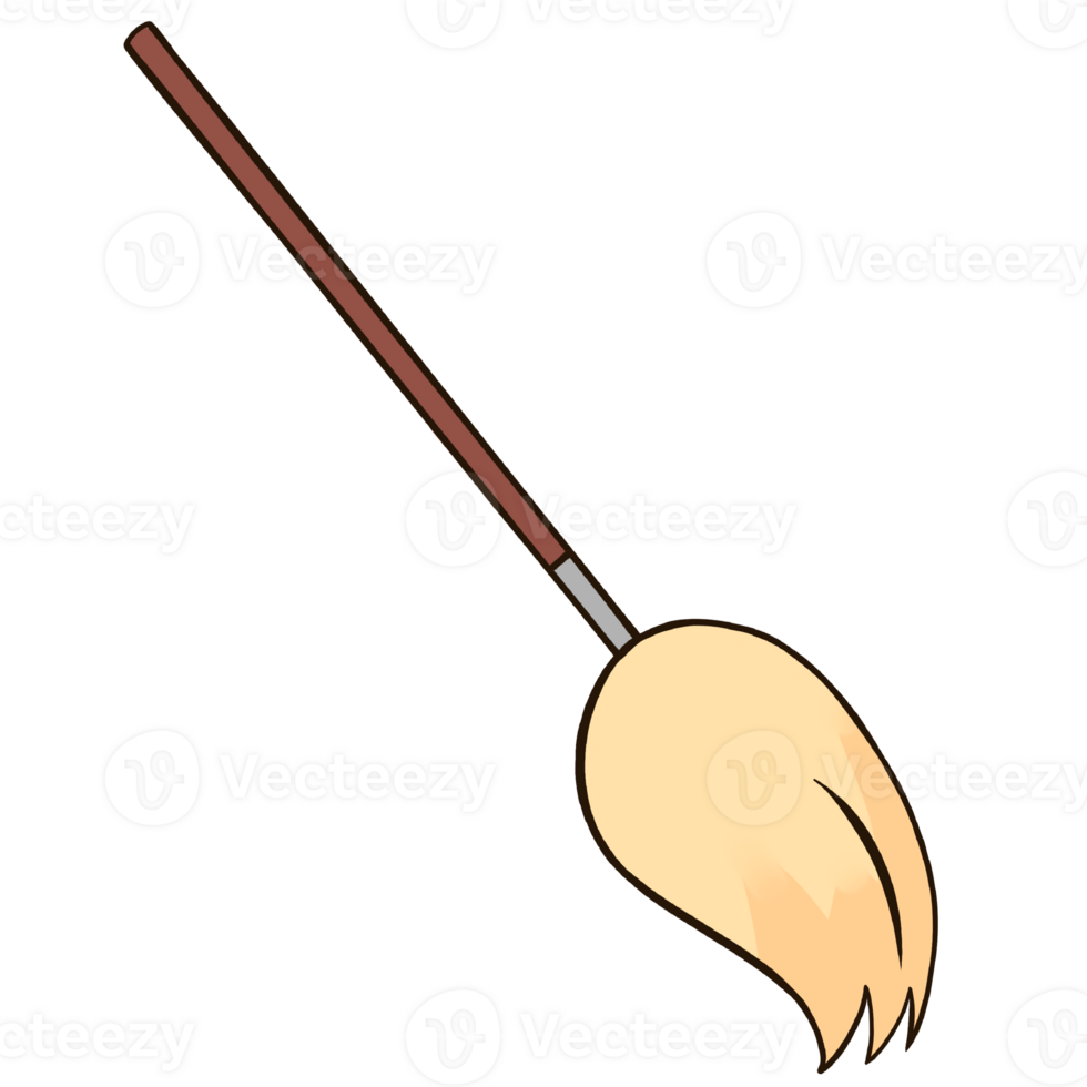 a broom with a long handle on a transparent background png