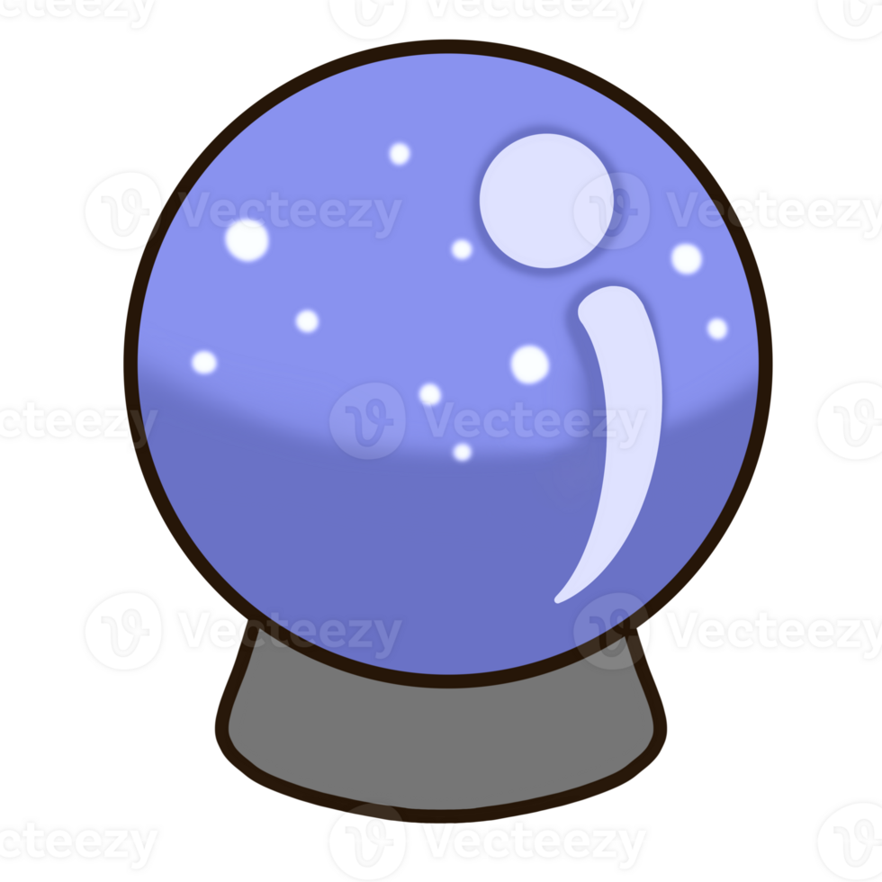 A purple snow globe with a white sparkle on it png