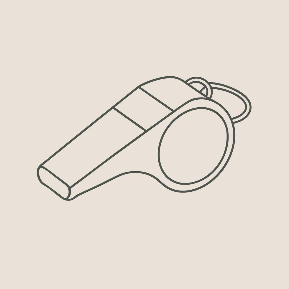 A whistle icon on a beige background vector