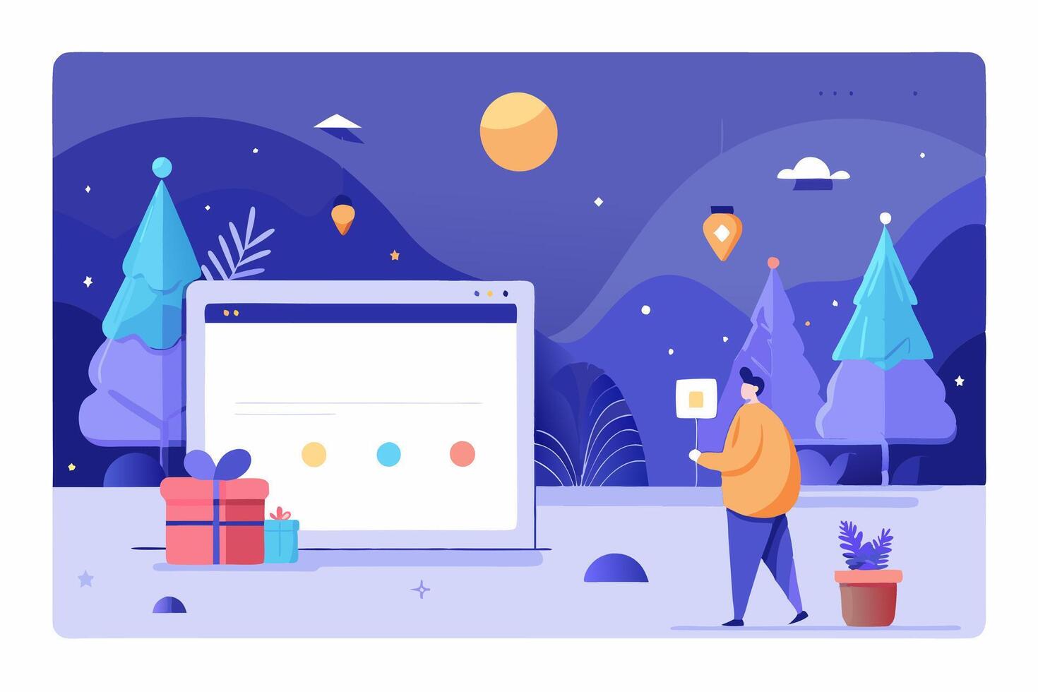 How to create a landing page for your website vector
