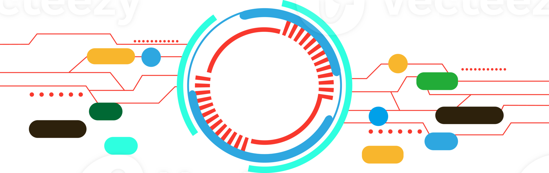 Abstract technology righ circle dashboard. png