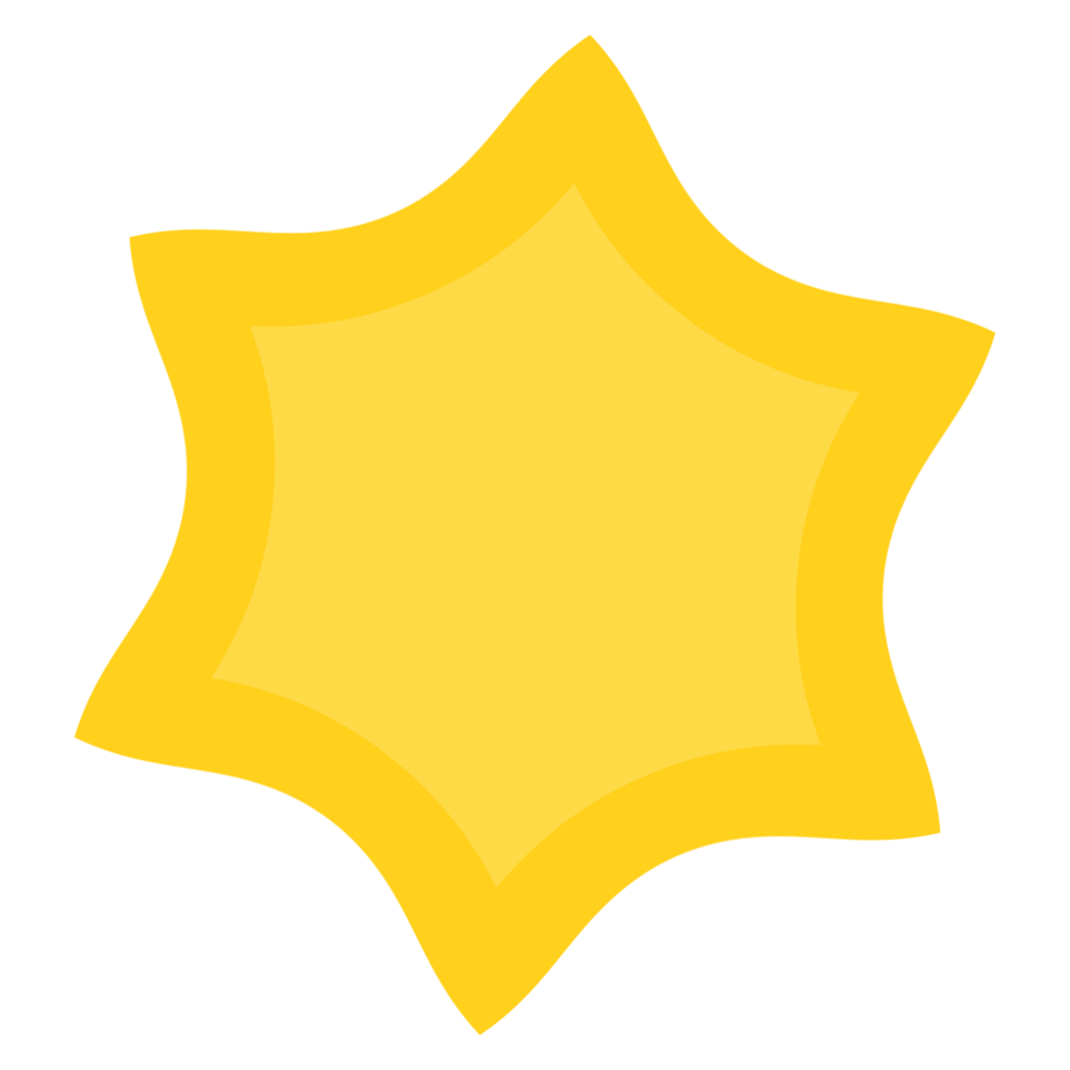 Yellow star shape png