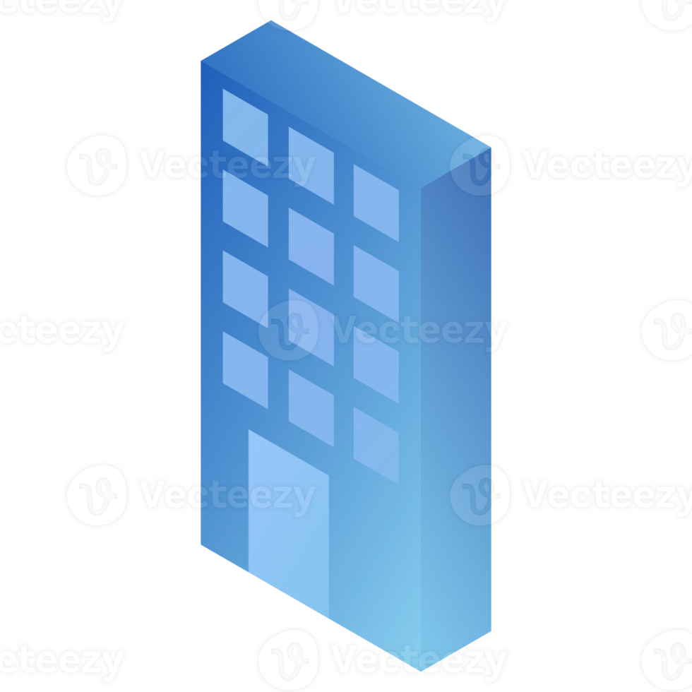 Blue modern building png