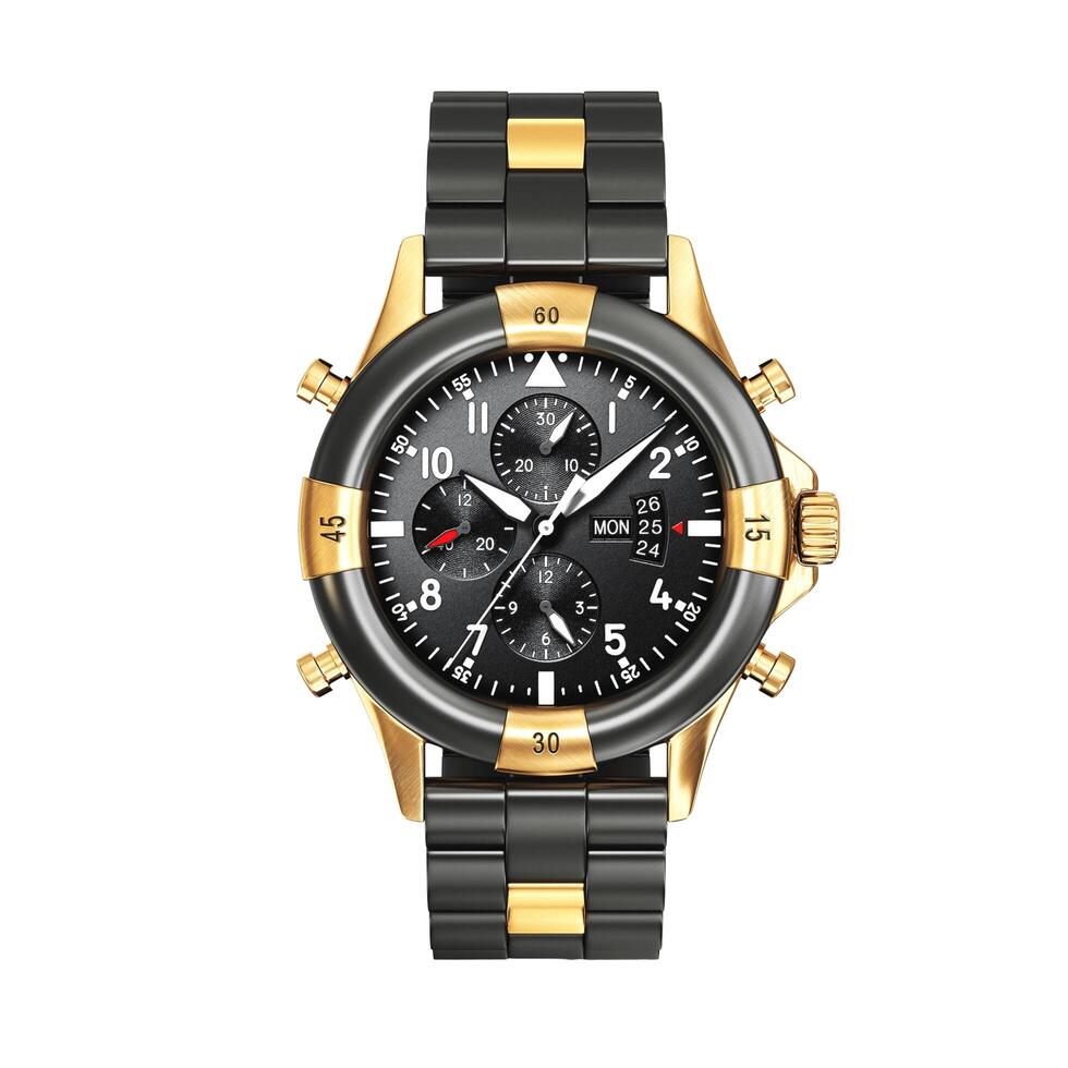 Watch clock gold color photo