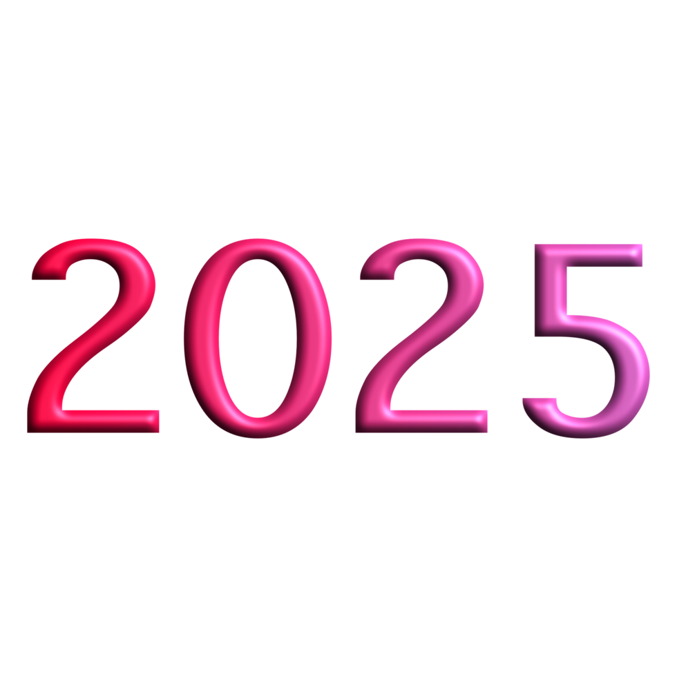 Stylized 2025 letter png
