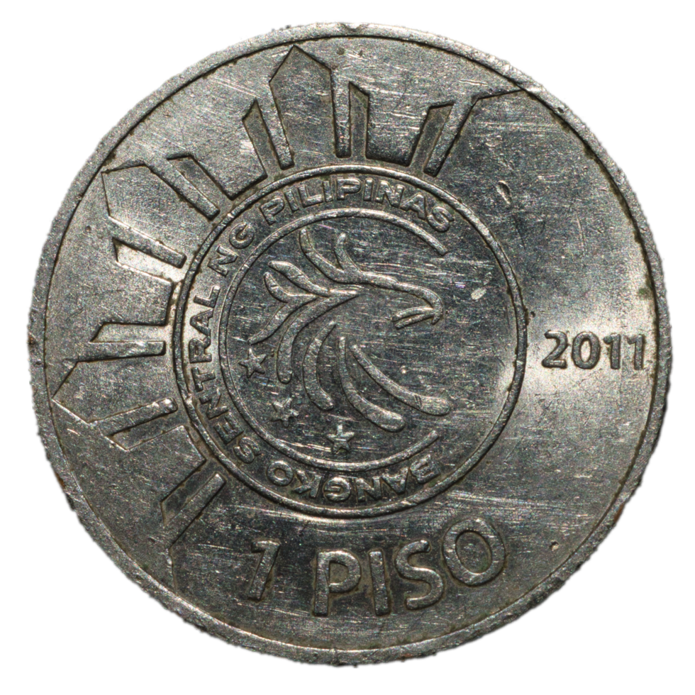 back of 1 peso commemorative coin of jose rizal 150 years png