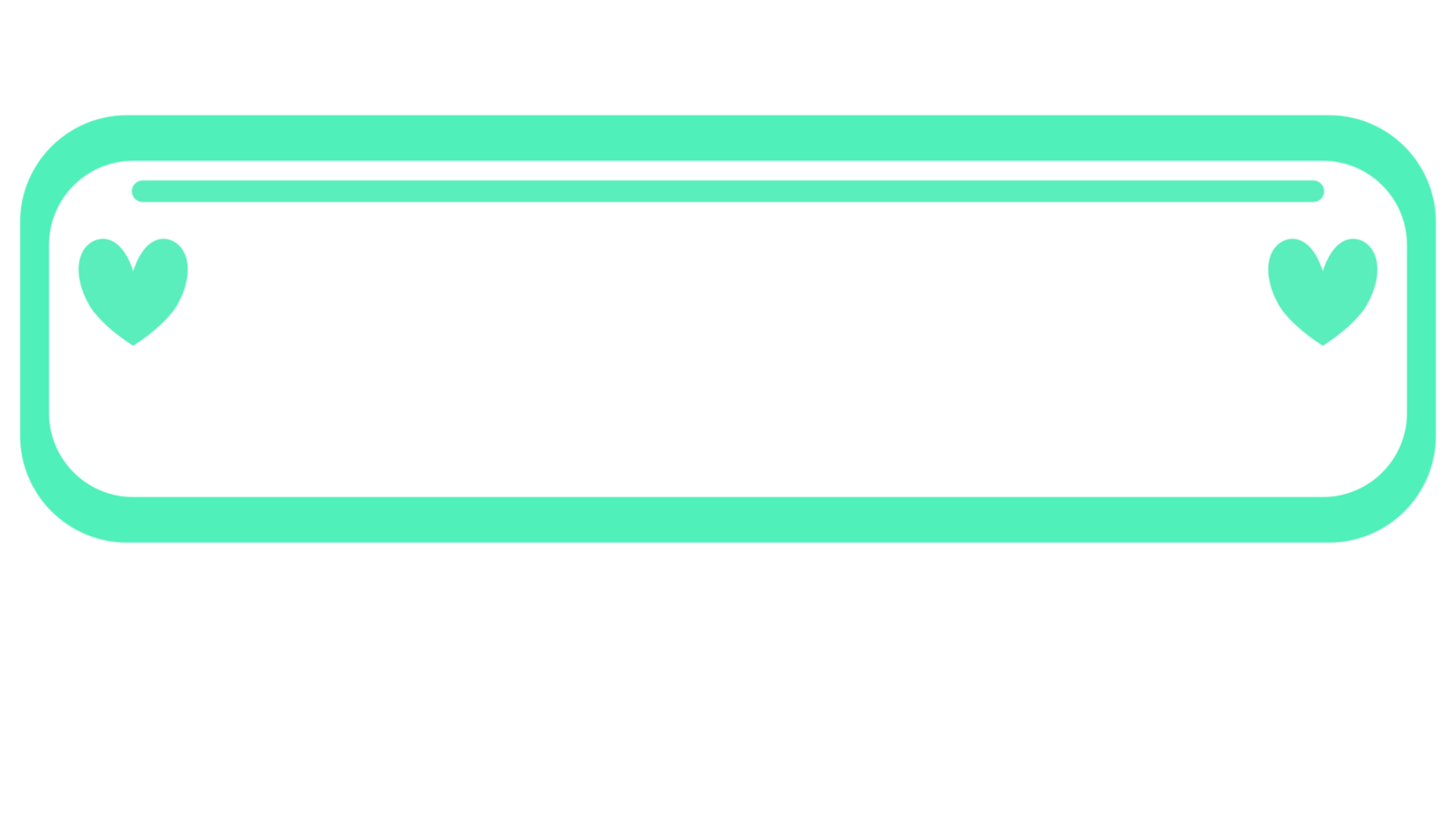 Minimalist Label in green pastel color with heart png