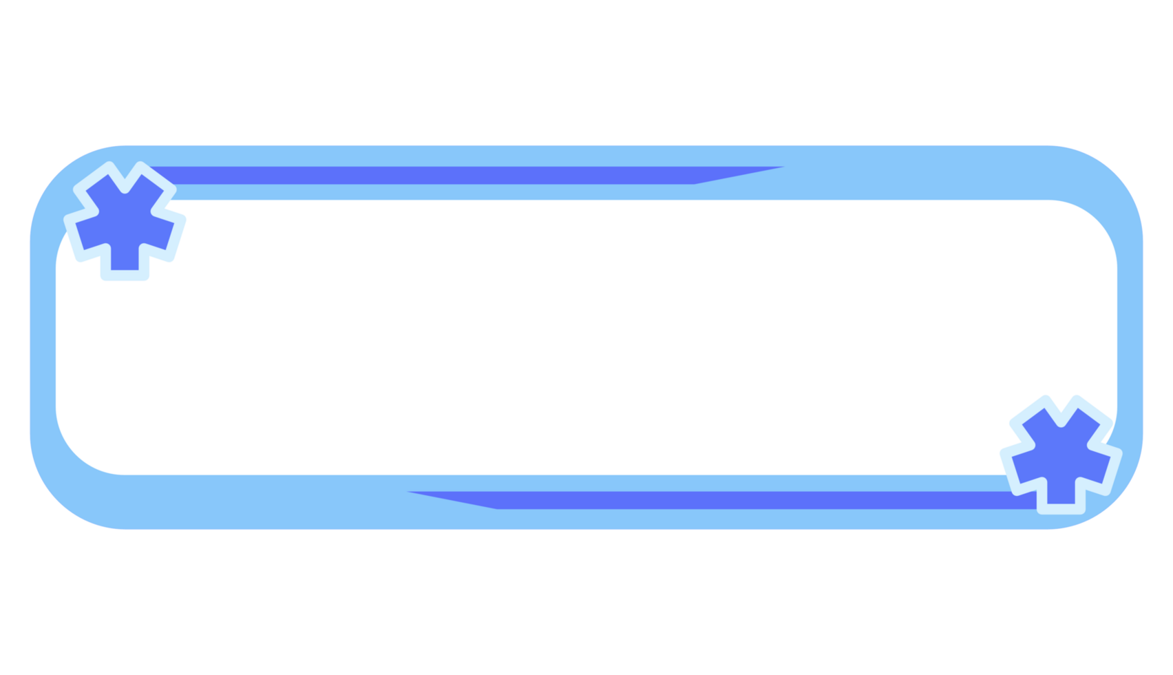 Minimalist Label in blue pastel color with flower png