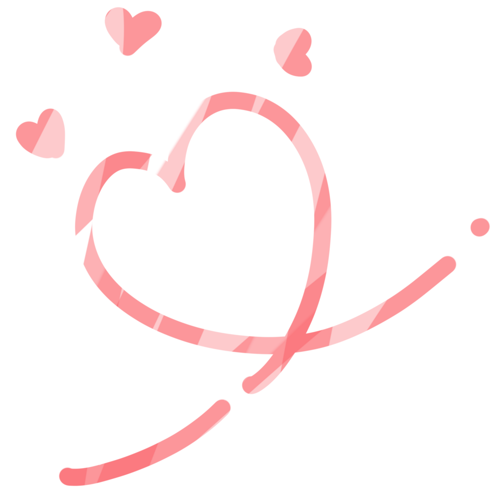 minimalist cute red heart png