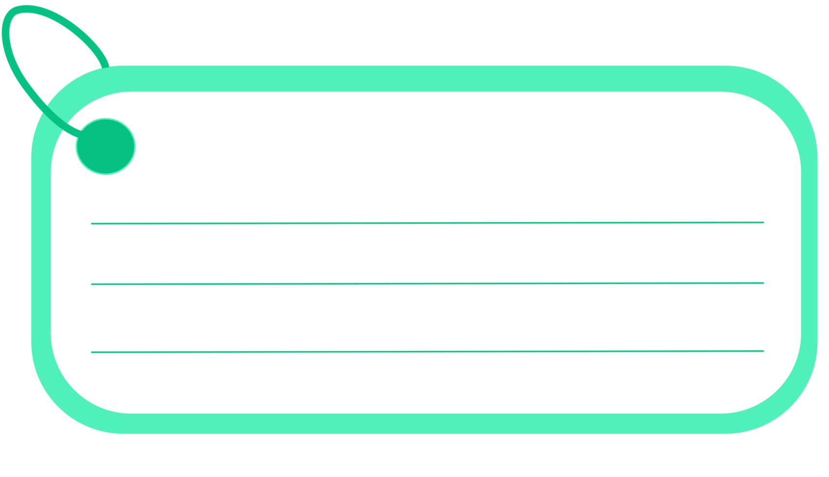 Minimalist Label in green and white pastel tone png