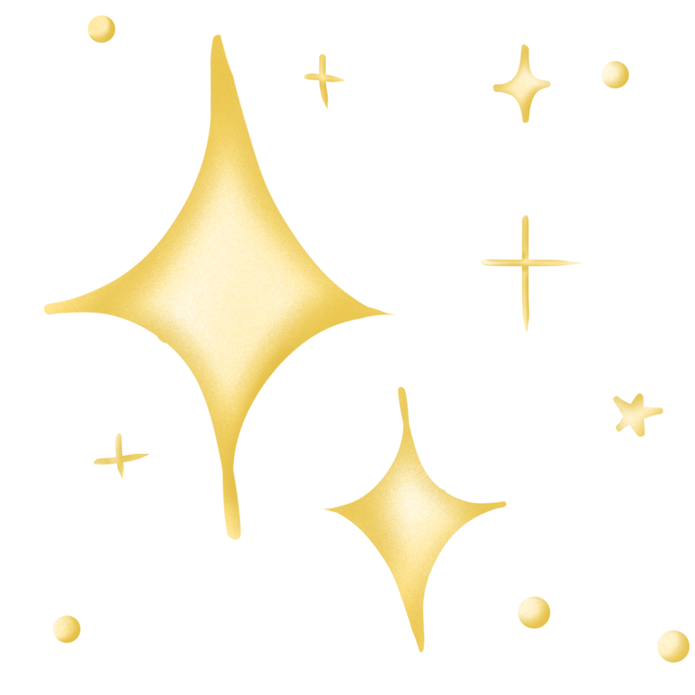 minimal golden sparkling element png