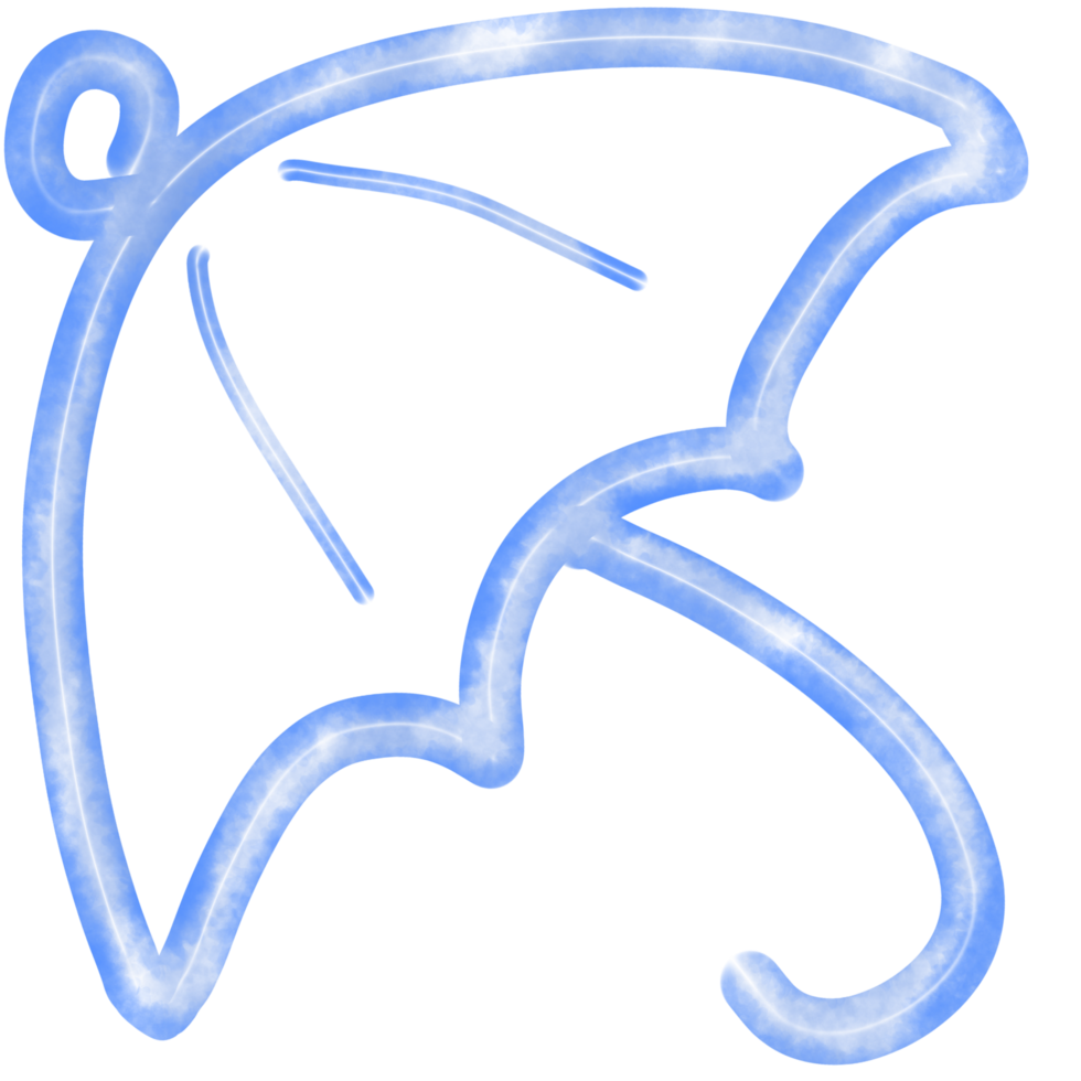 minimalist cute blue umbrella png