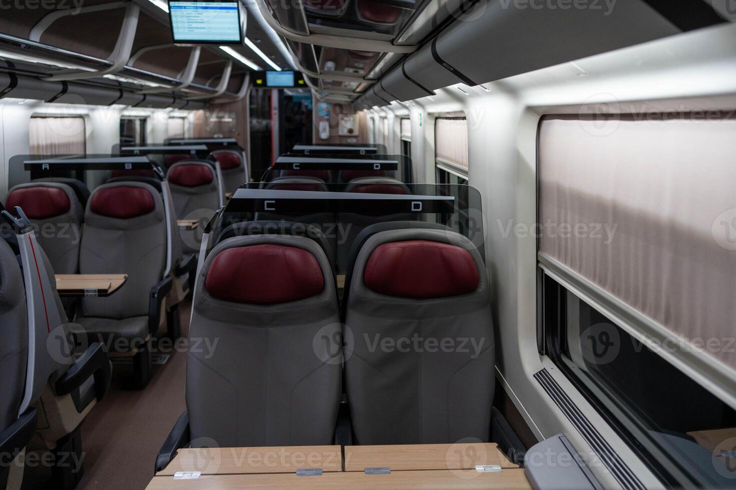 Modern High-Speed Train Quiet and Spacious photo