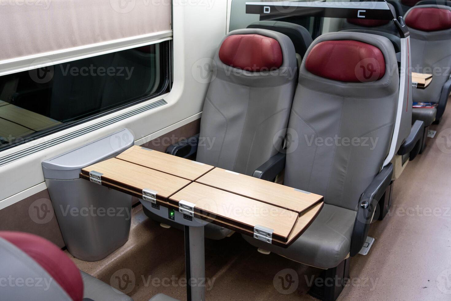 High-Speed Train Cabin Modern and Comfortable photo