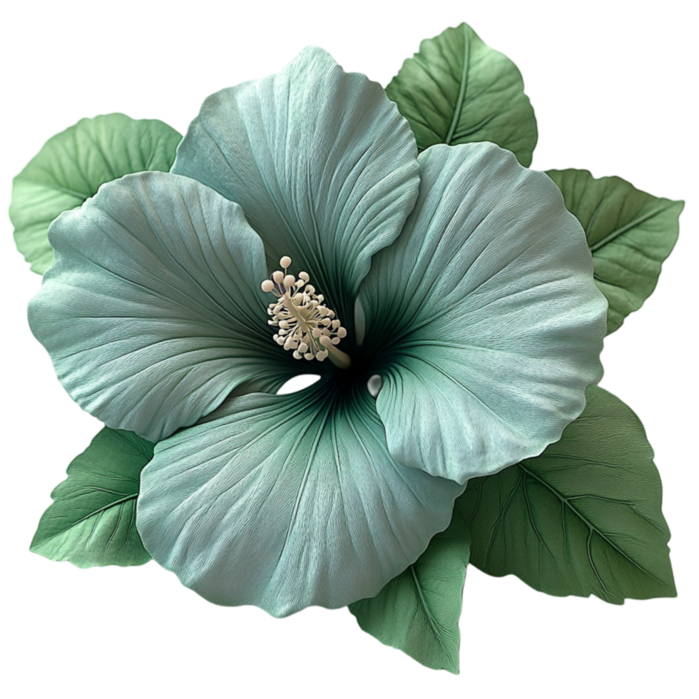 a blue hibiscus flower on a transparent background png