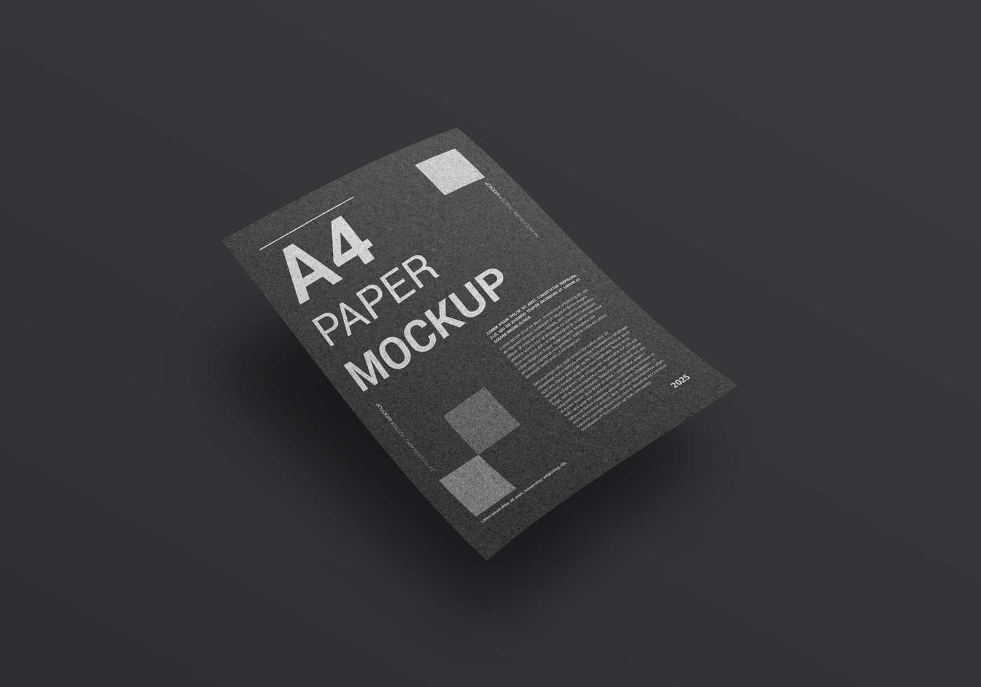 Black Flying A4 Pages Letterhead Mockup psd