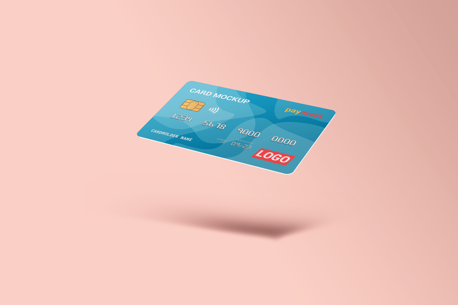 Smart card, Debit Card Mockup Template psd