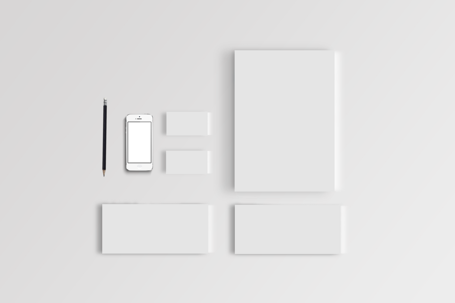 Blank Stationary Mockup Front View psd
