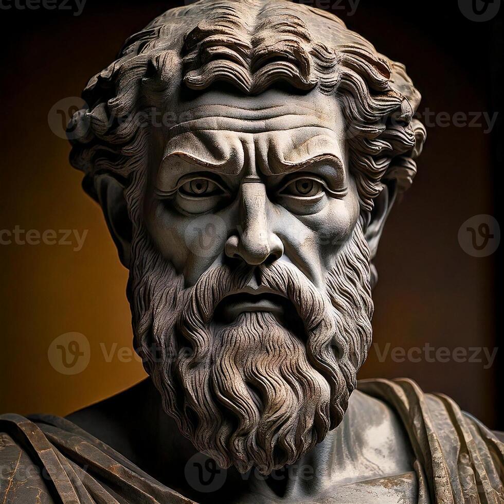 Roman Empre looking statue photo