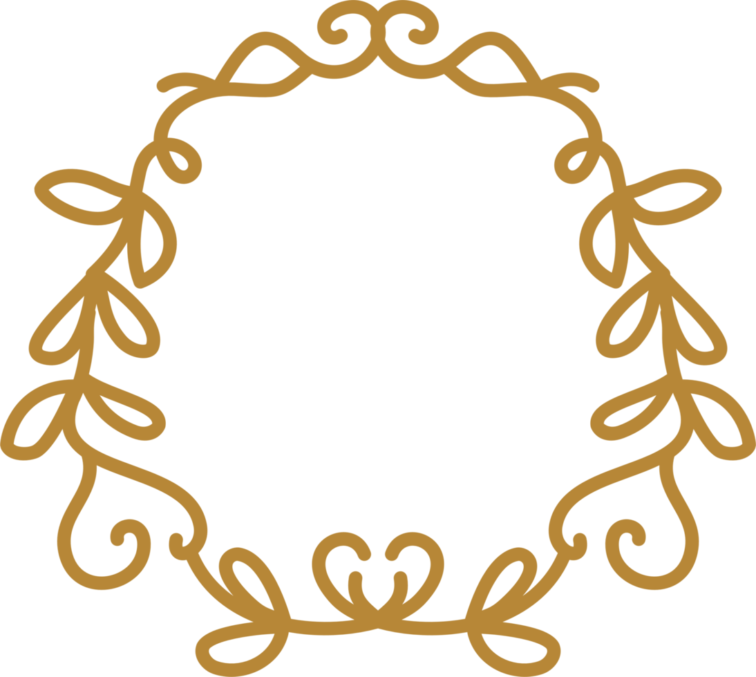 Rustic leaves border png